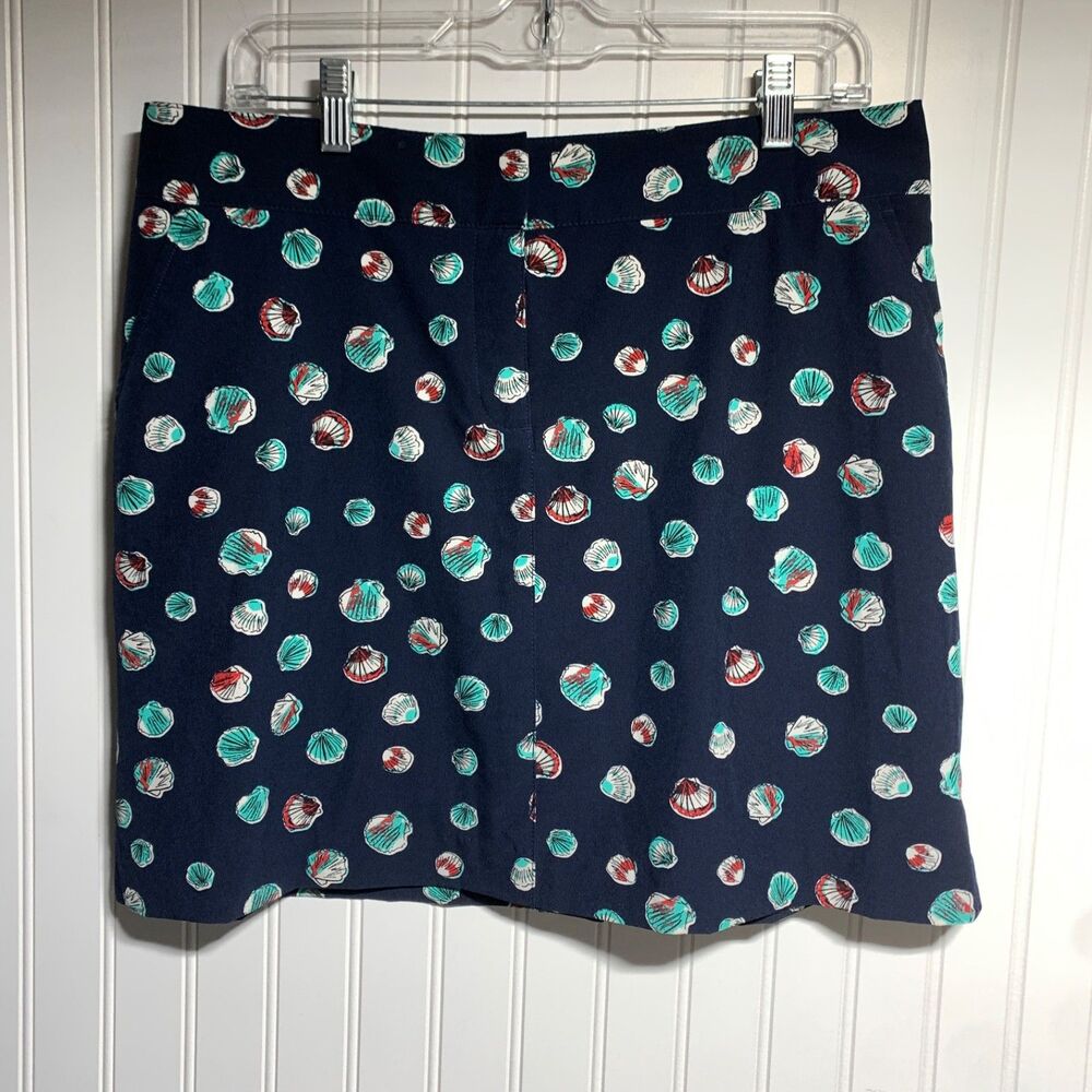 Izod‎ Golf Skort Womens 10 Blue Seashell Stretch Outdoor Pockets Built in Shorts